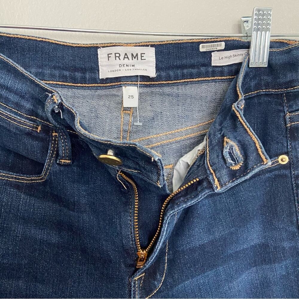 Frame Le High Skinny Crop Dark Wash Jeans - Picture 5 of 6